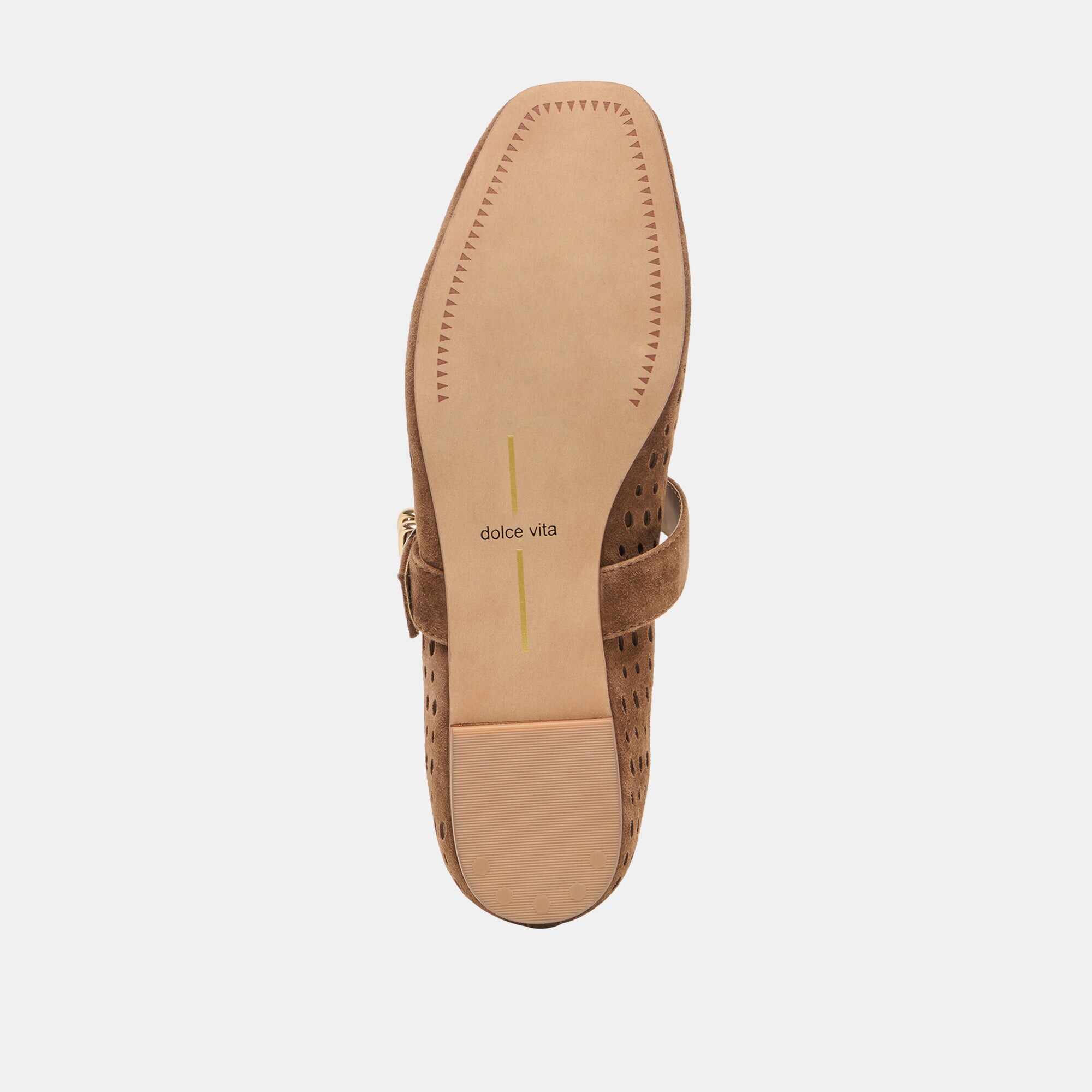 MIKELA BALLET FLATS COCOA PERFORATED SUEDE