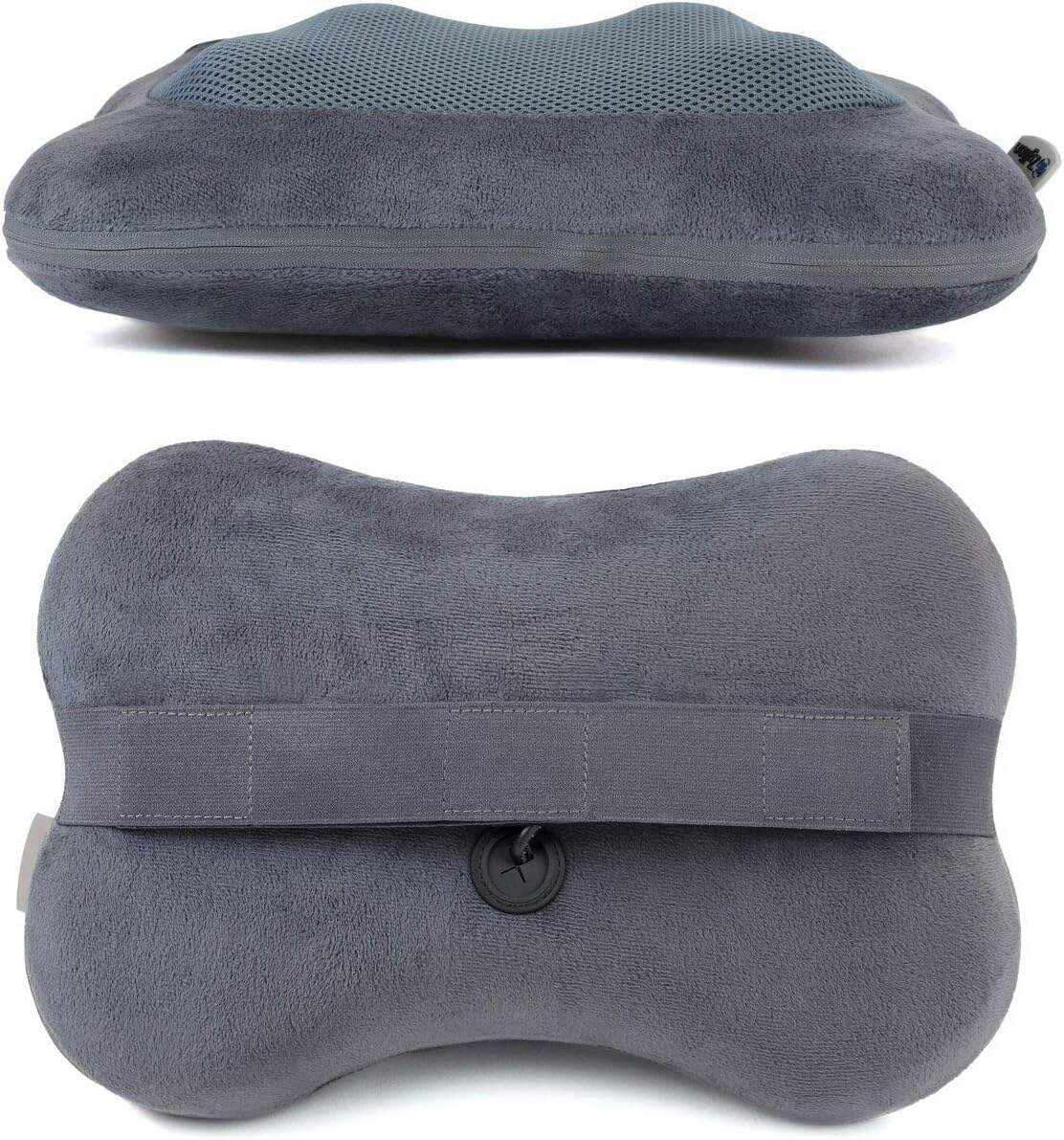 Zyllion Back and Neck Massager with Heat - 3D Deep Tissue Shiatsu Massage Pillow for Chair, Car and Muscle Pain on Whole Body: Shoulders, Calf, Foot, Legs, Arms (NOT Cordless) - Black (ZMA-13-BK)