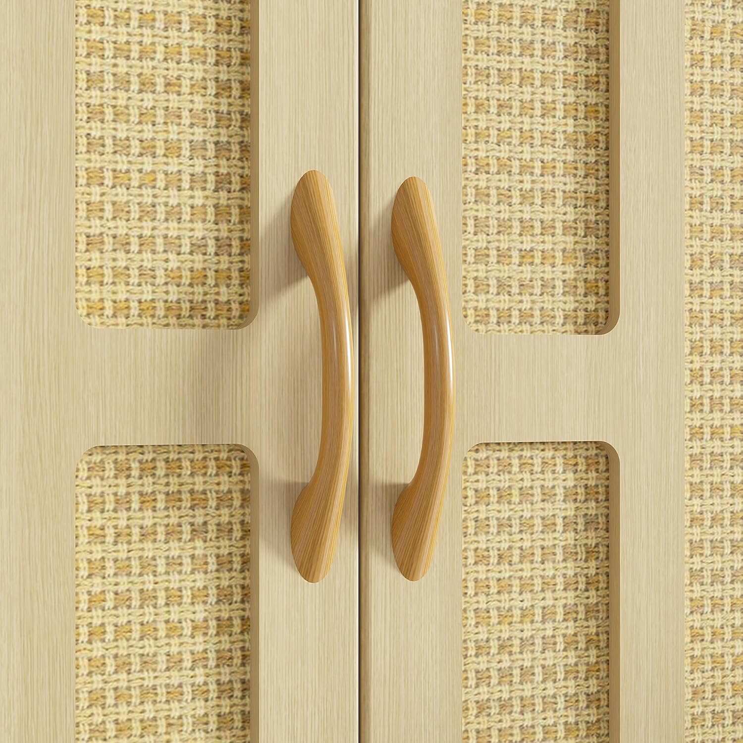 VECELO Rattan Bathroom Wall Cabinet