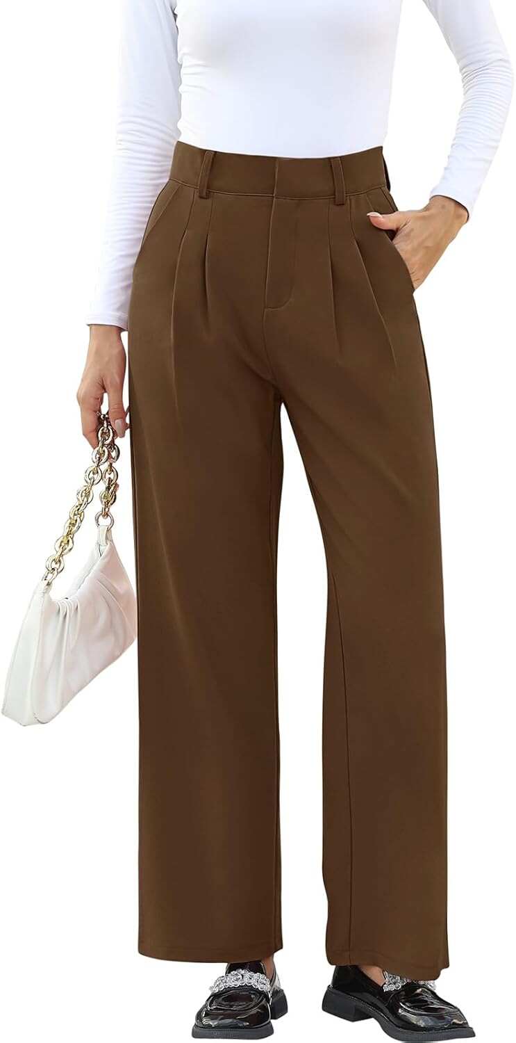High-Waisted Work Pants for Women – Business Casual Office Trousers with Pockets (2025 Edition)