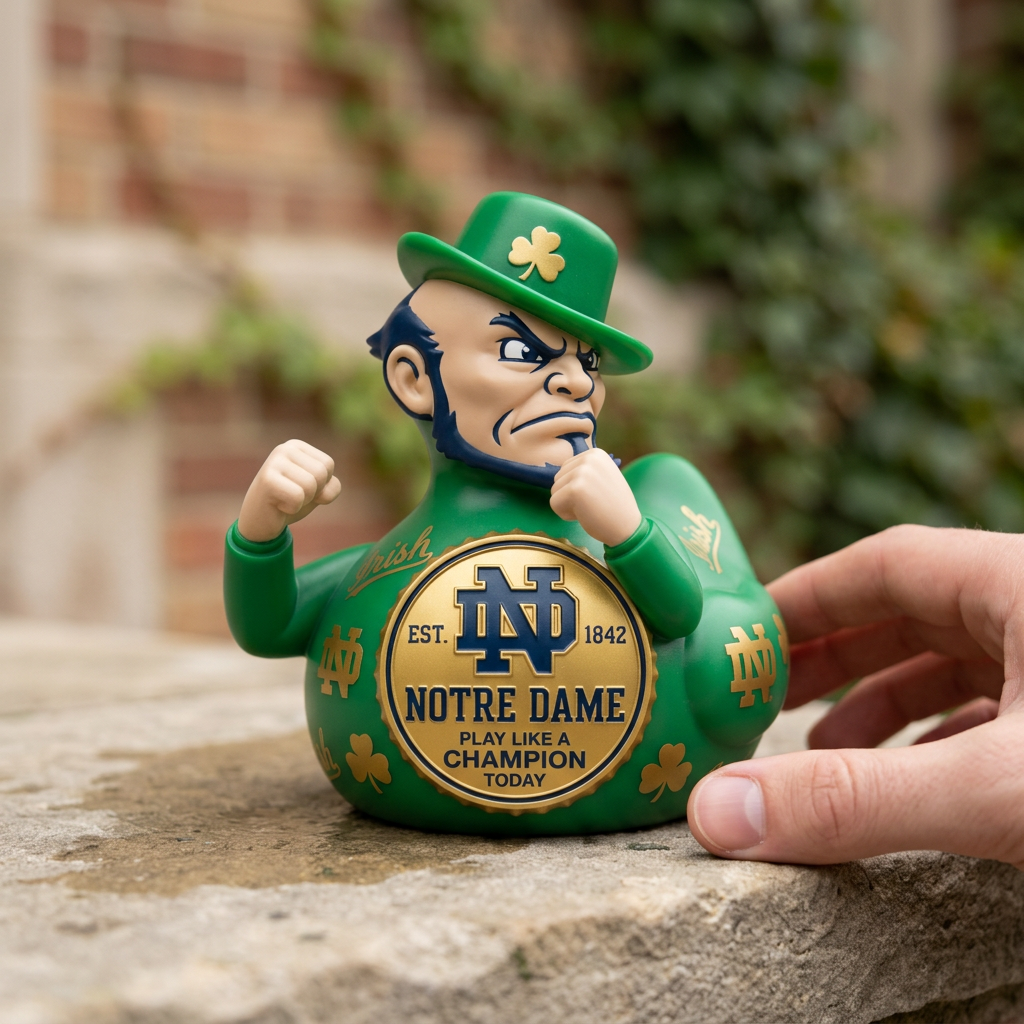 Notre Dame Fighting Irish Leprechaun Mascot Duck Figurine