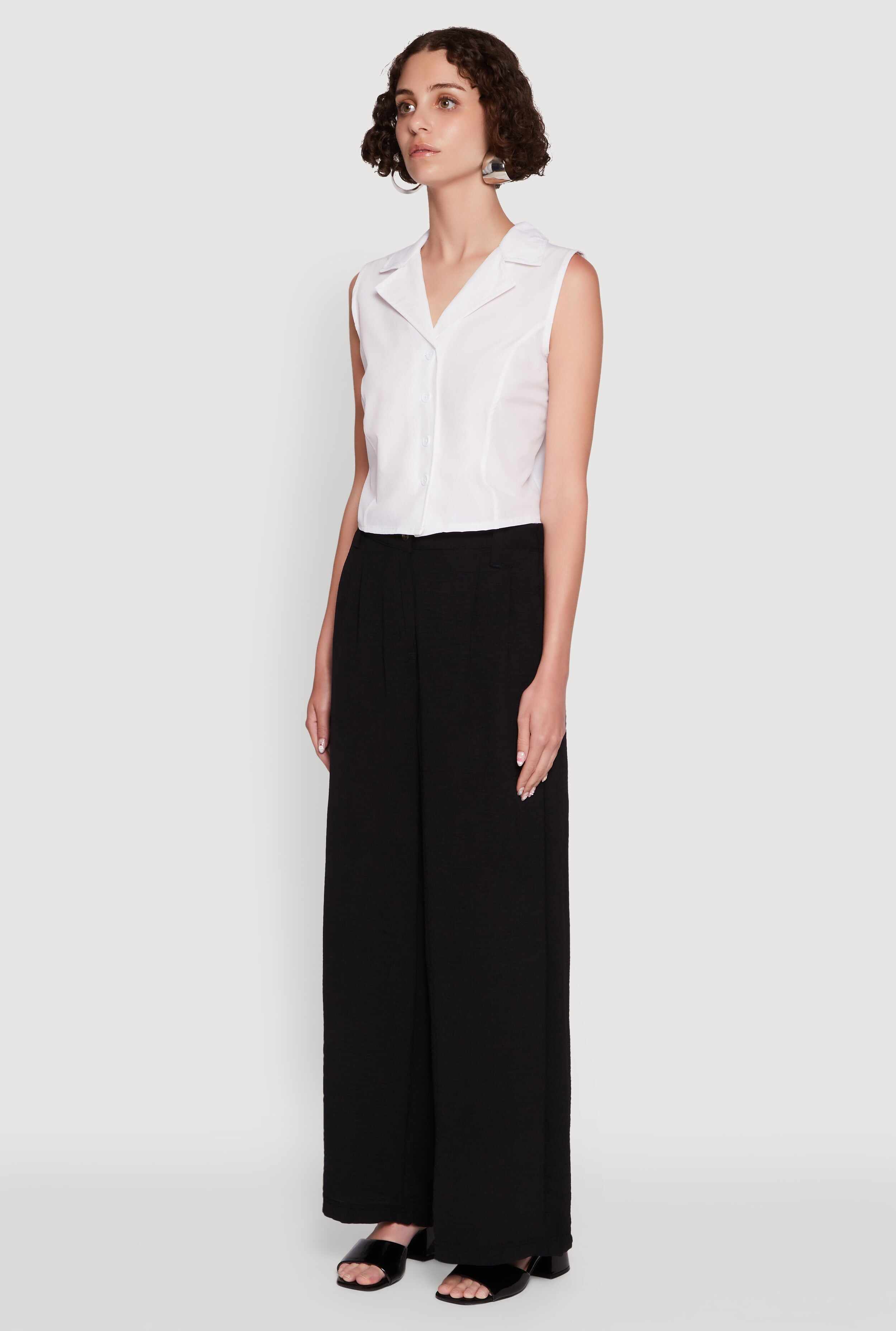 Trendy High Waisted Wide-Leg Palazzo Pants