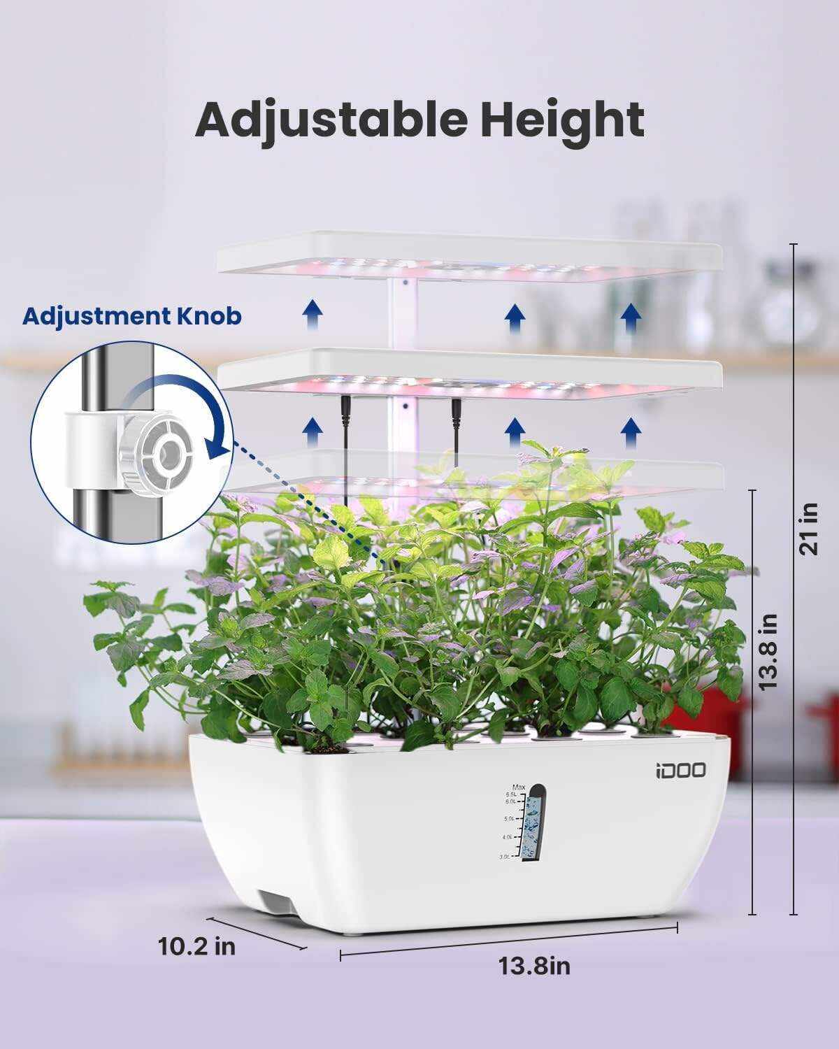 Hydroponics Growing System 12Pods, Indoor Garden with LED Grow Light