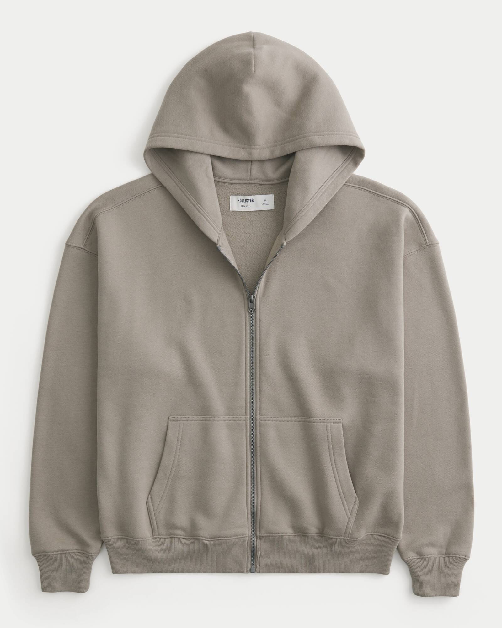 Boxy Camo Zip-Up Hoodie