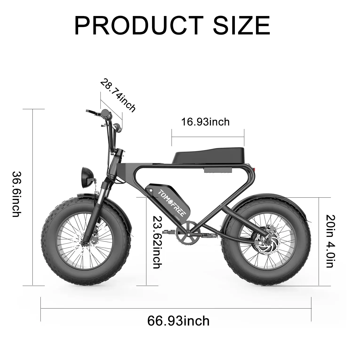 E-Bike DK200 Electric Bike 1200W Motor 20Ah Battery with 20