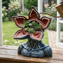🌺 Stranger Things Demogorgon Planter – Feed the Beast 🍖