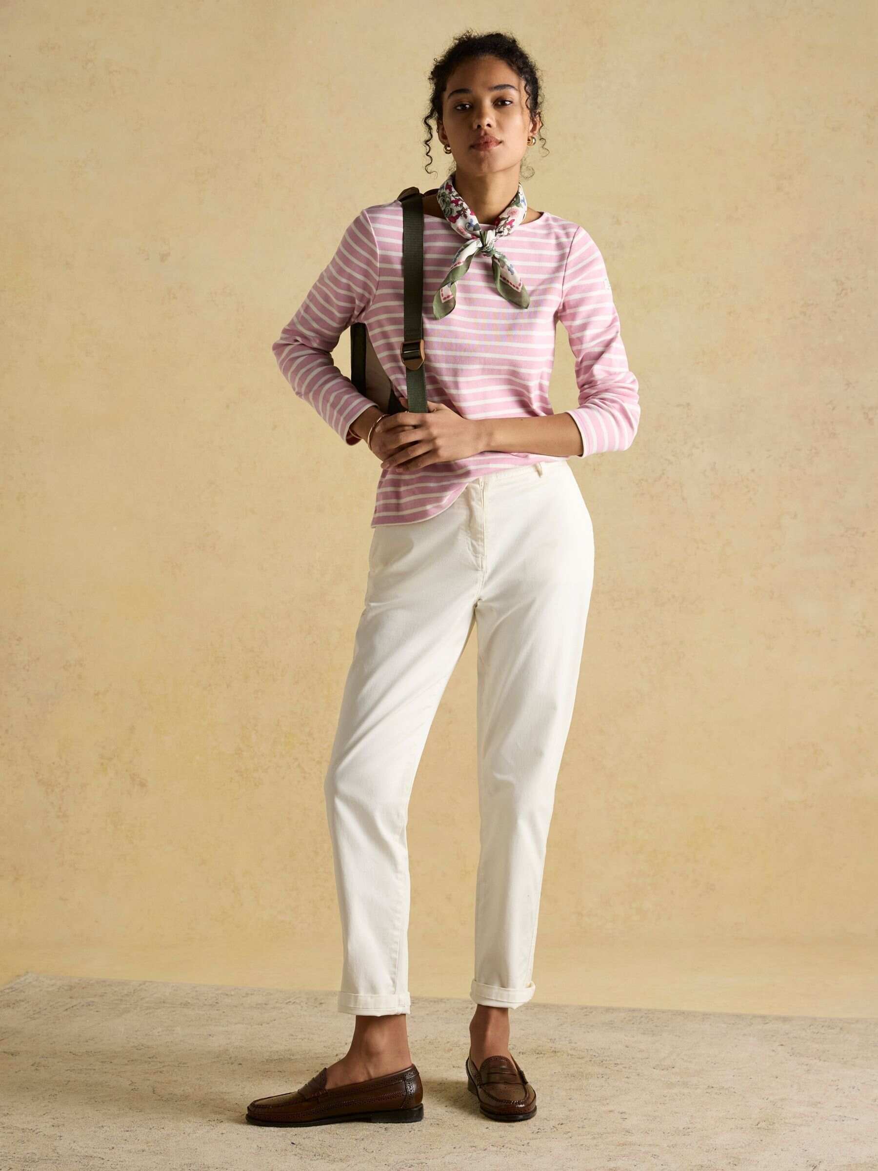 Harbour Pink Boat Neck Breton Top