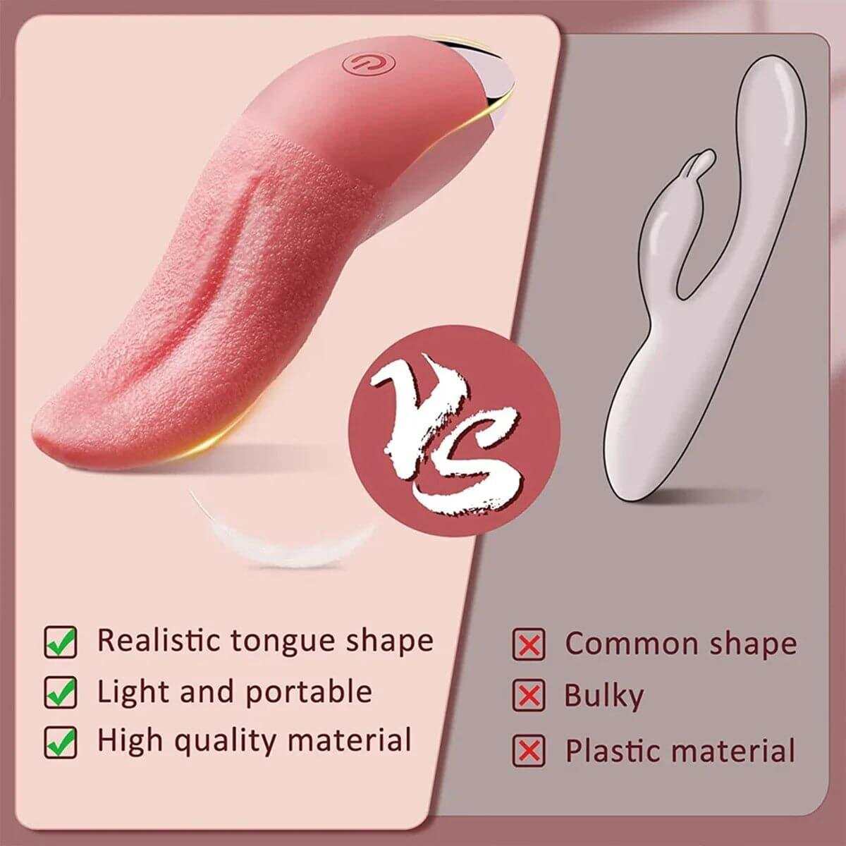 Heated Tongue Licking Vibrator for Women: Clitoris & G-Spot Stimulator