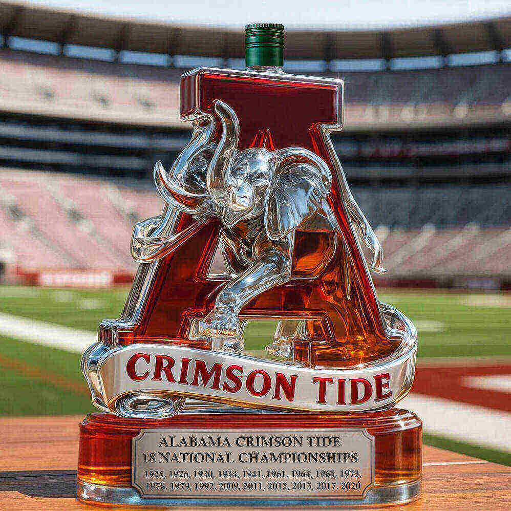 Alabama Crimson Tide Whiskey Bottle