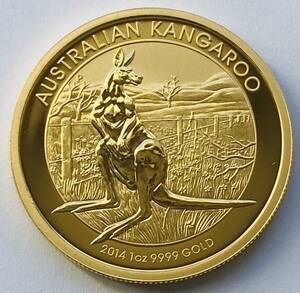 2014 Australia 1 oz Gold Kangaroo BU