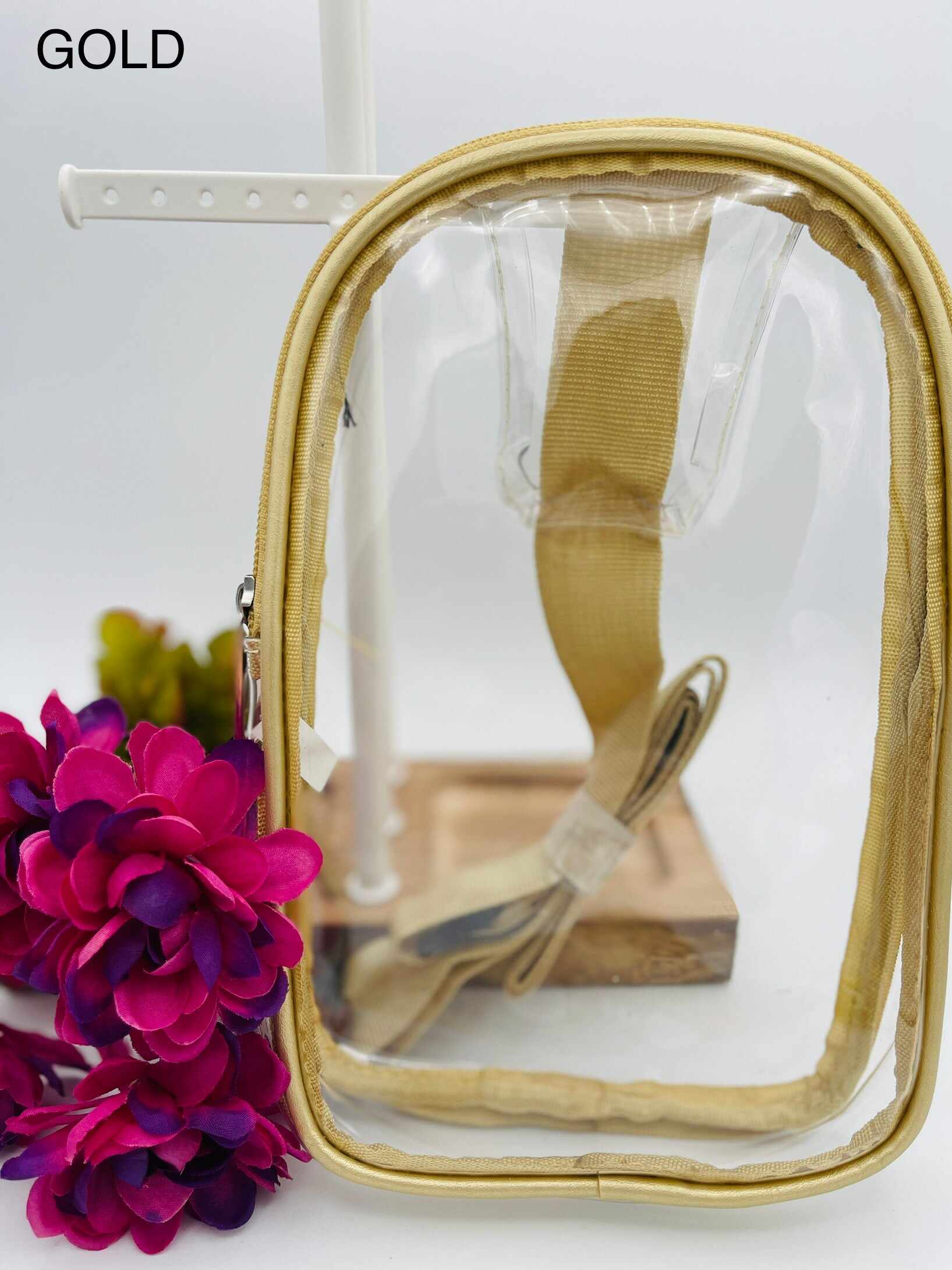Clear Crossbody Handbag With Adjustable Strap- Multiple Colors!
