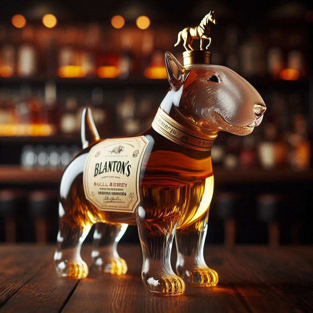 Bull Terrier Whiskey Bottle