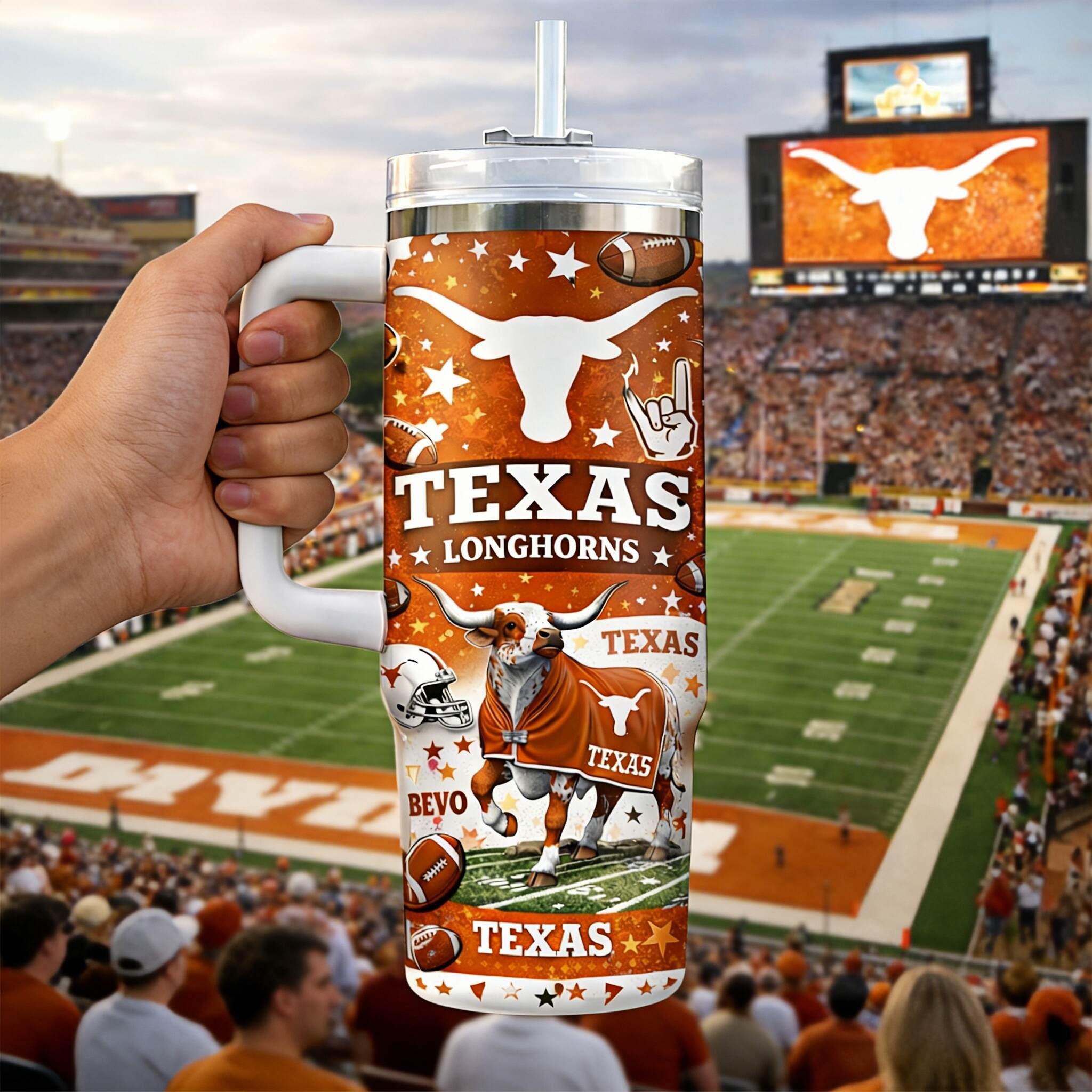 Texas Longhorns “Hook ’Em Forever” Game Day Tumbler