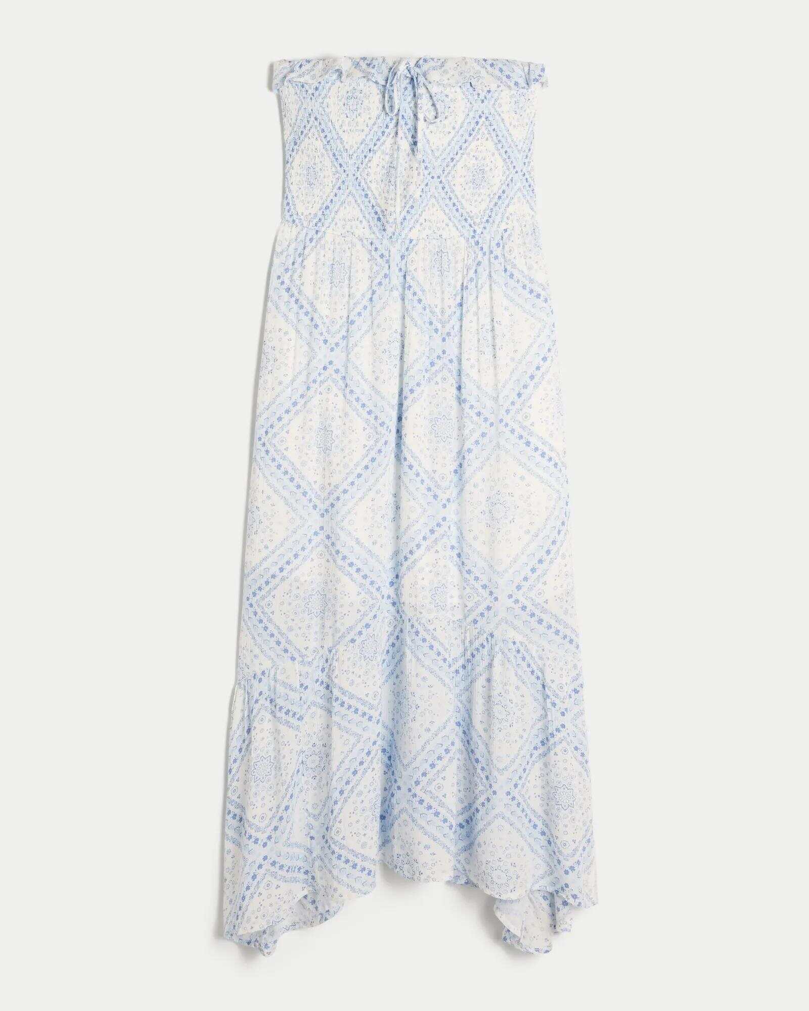 Strapless Smocked Maxi Dress