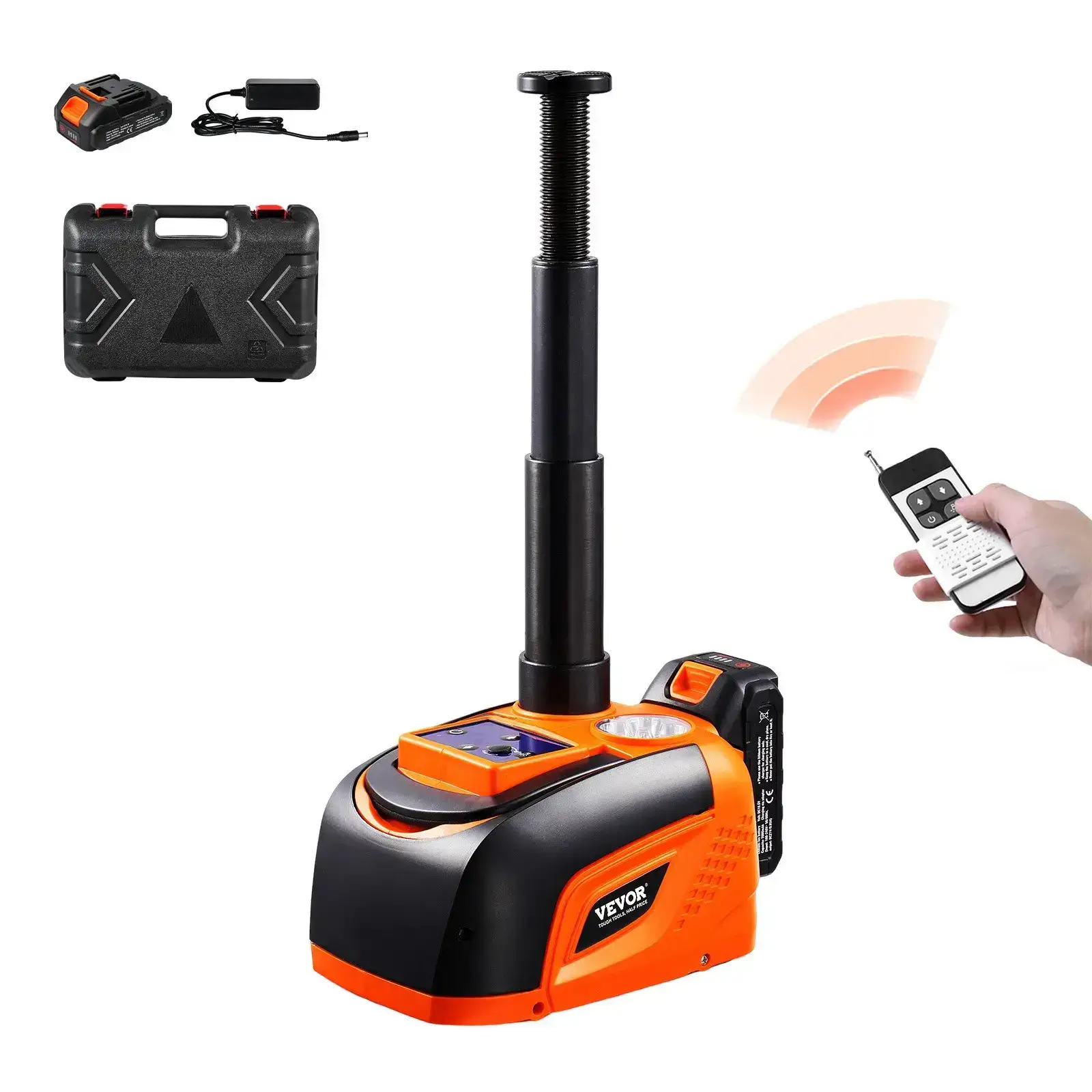 Upgraded Wireless Electric Hydraulic Car Jack with Remote Control & Battery Charging,  5 Tons /11000 lbs Portable Jack kit with Electric Impact Wrench