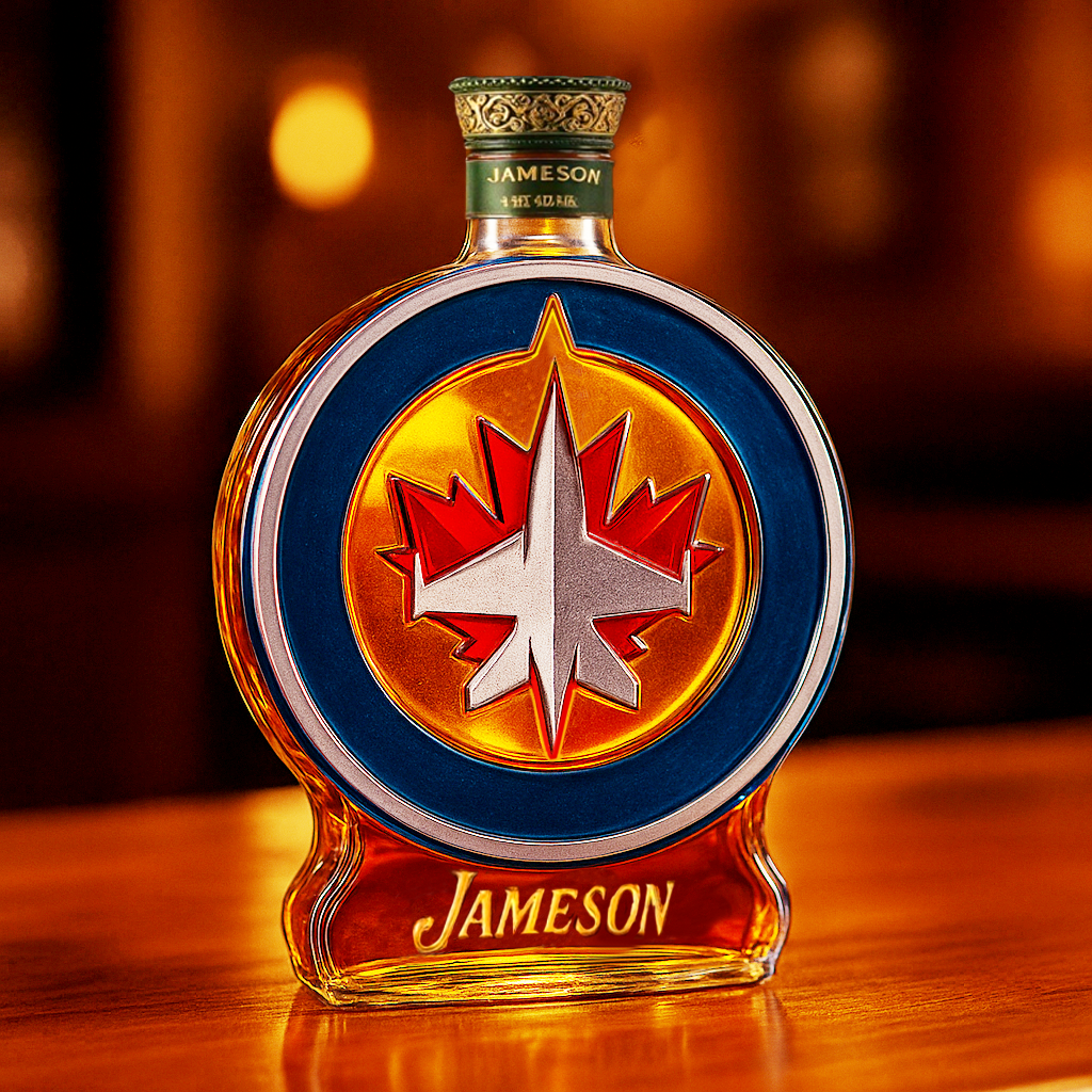Winnipeg Jets Whiskey Bottle