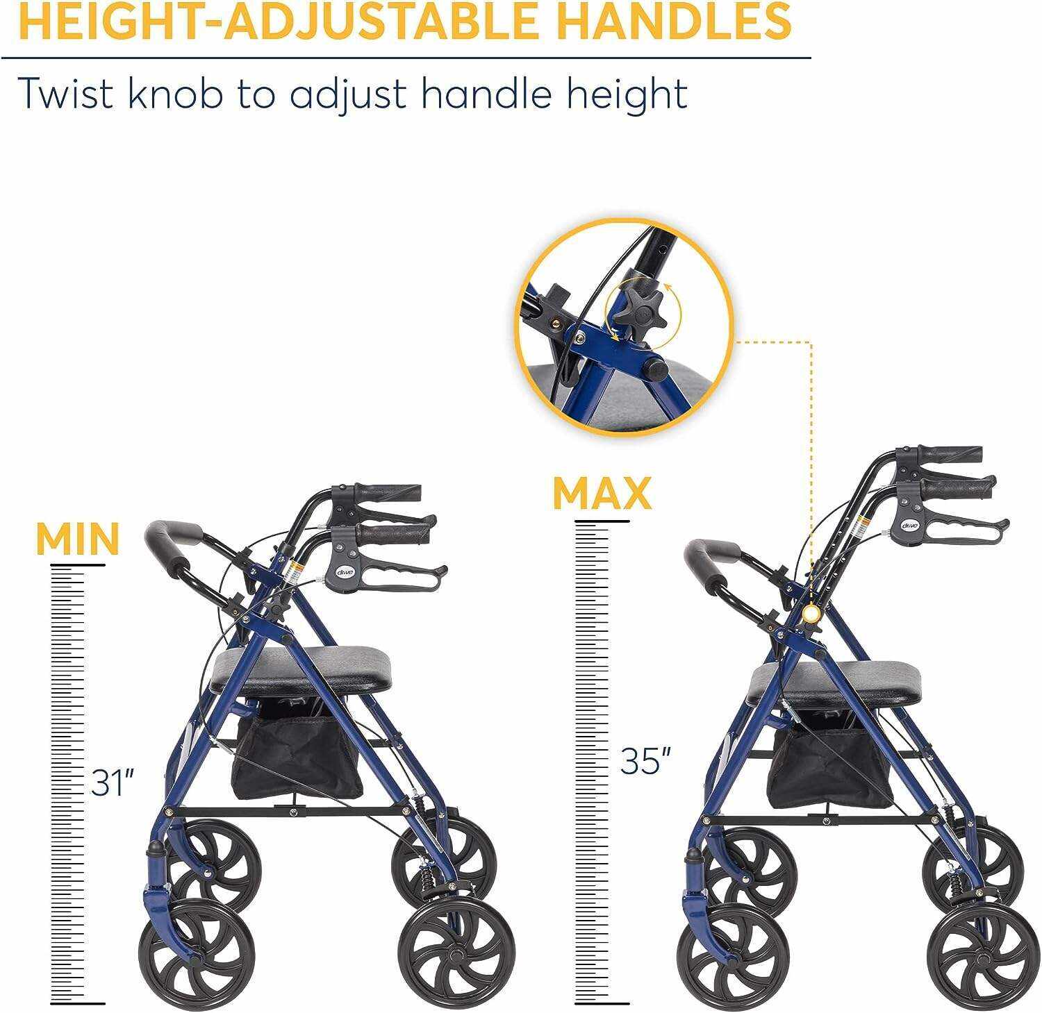 Drive Medical BLS18FBD-ELR Blue Streak Lightweight Wheelchair with Swing-Away Elevating Leg Rests and Flip-Back Arms