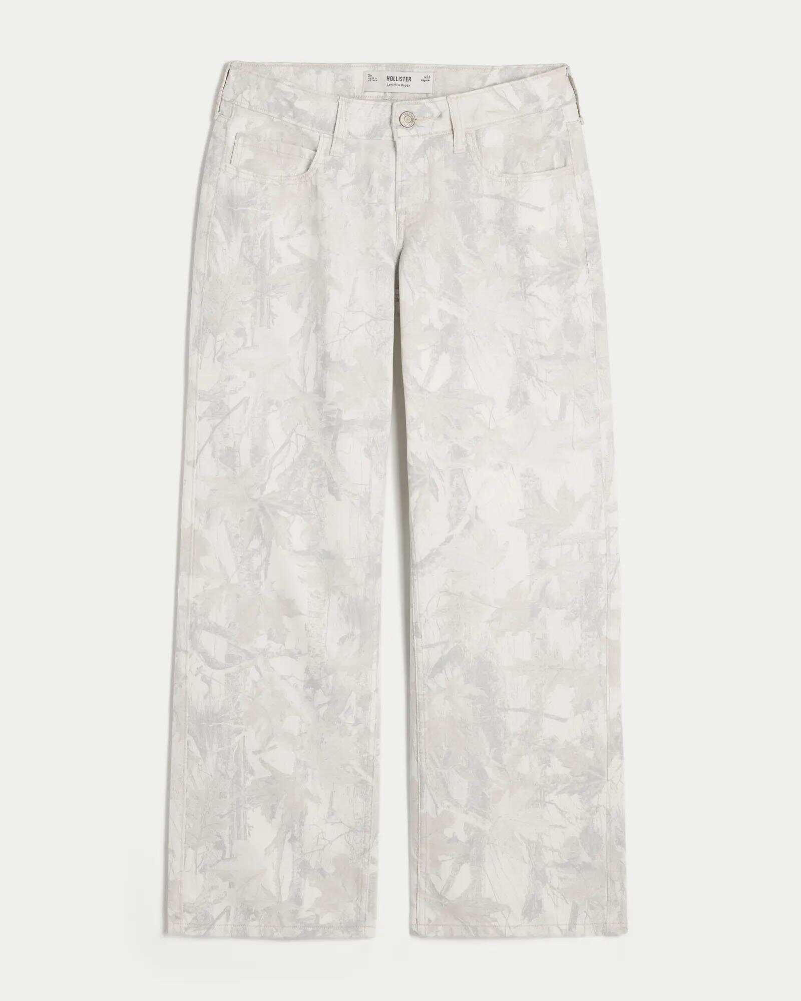 Low-Rise Dark Wash Baggy Jeans