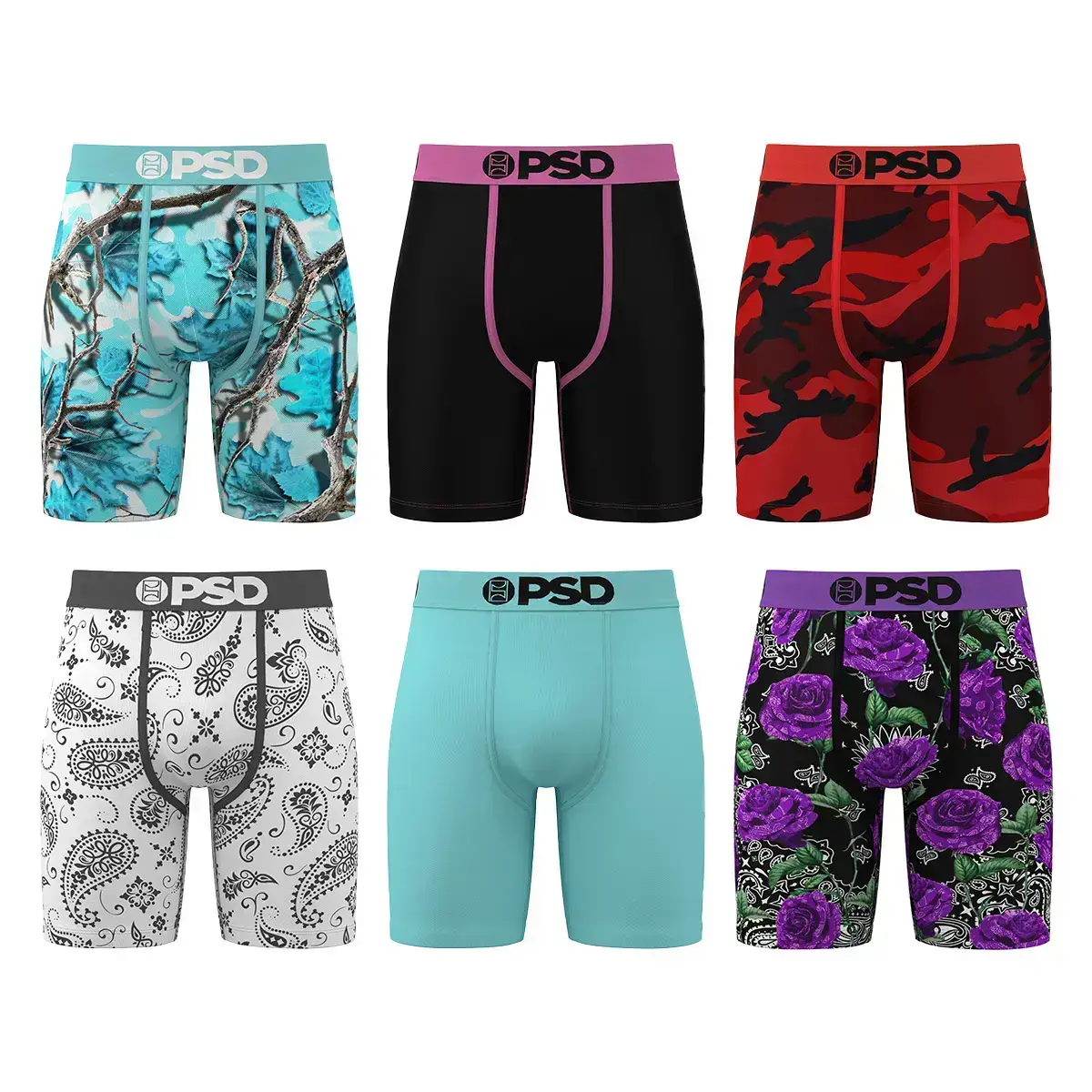 Mens Mystery Boxer Brief 10-Pack Bundle - Standard Length 7 Inch Inseam, Soft, Stretchy, and Breathable Poly Blend Fabric