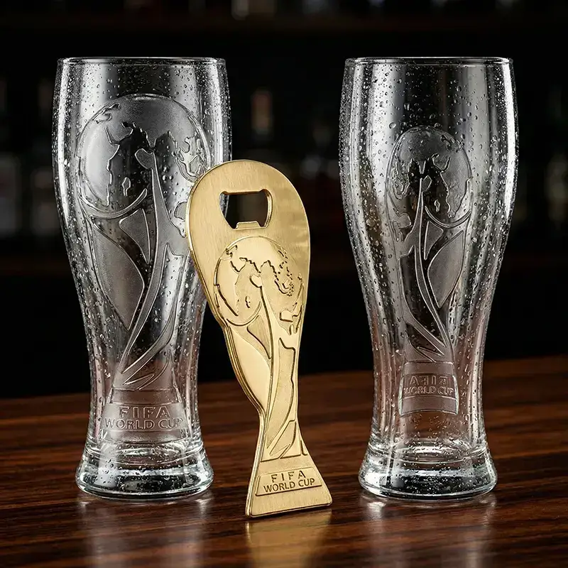 2026 Shatterproof Mugs （Not glass）and Magnetic Gold Opener set---Raise a cup to Victory Drink Drinkware Premium Soccer Gifts soccer fan gear
