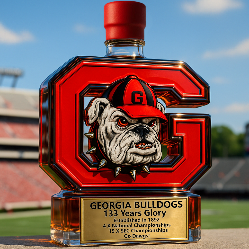 Georgia Bulldogs Glory Whiskey Bottle