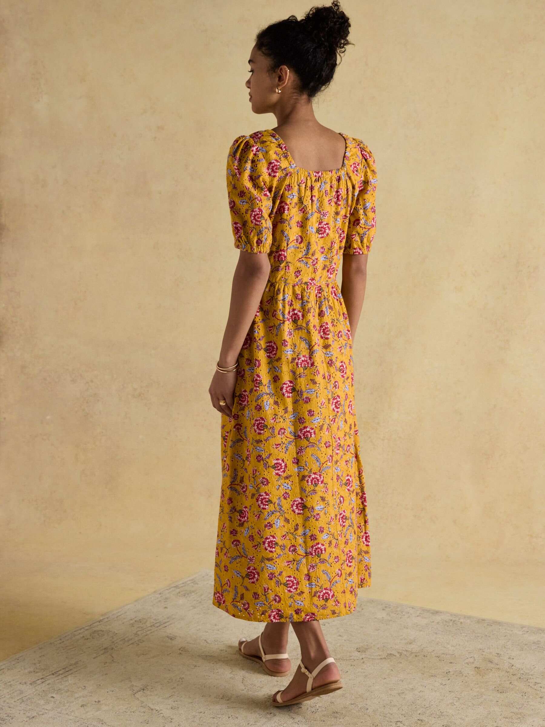Harlow Yellow Floral Broderie Dress