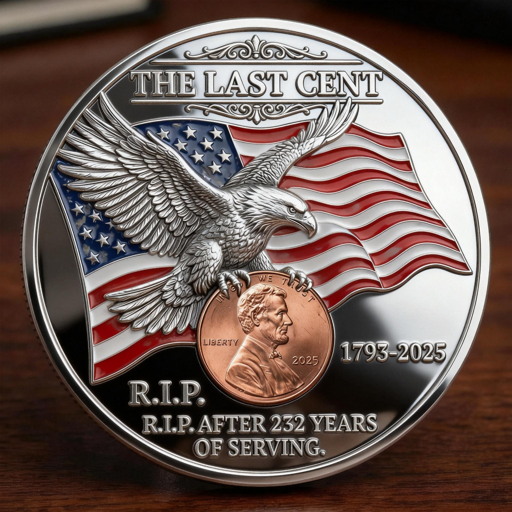 🏆Flash Sale 60% OFF - The Last Cent Commemorative Coin - Fine Uncirculated Limited Edition