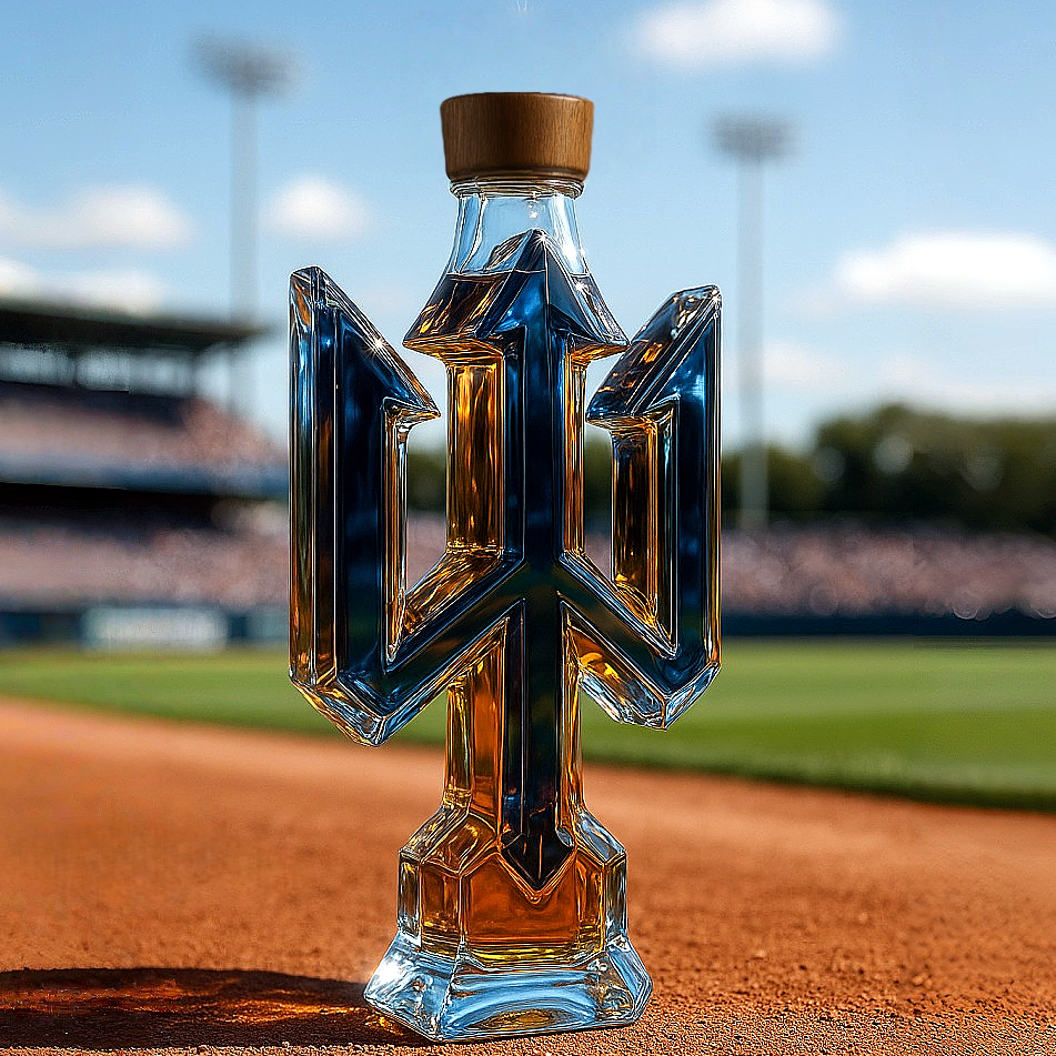 ⚓Seattle Mariners Trident Whiskey Bottle