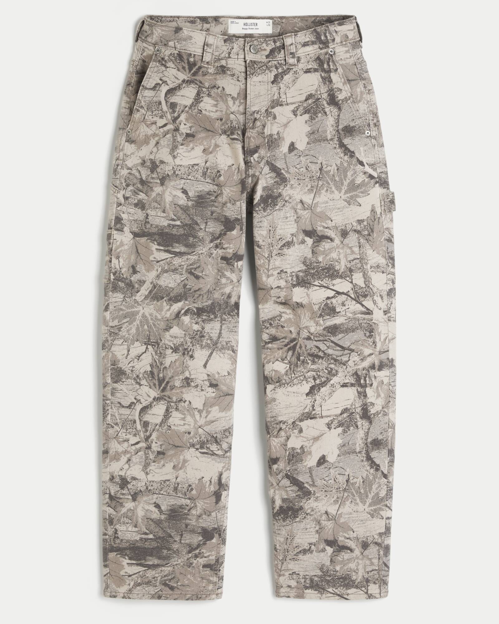 Medium Wash Skater Baggy Jeans