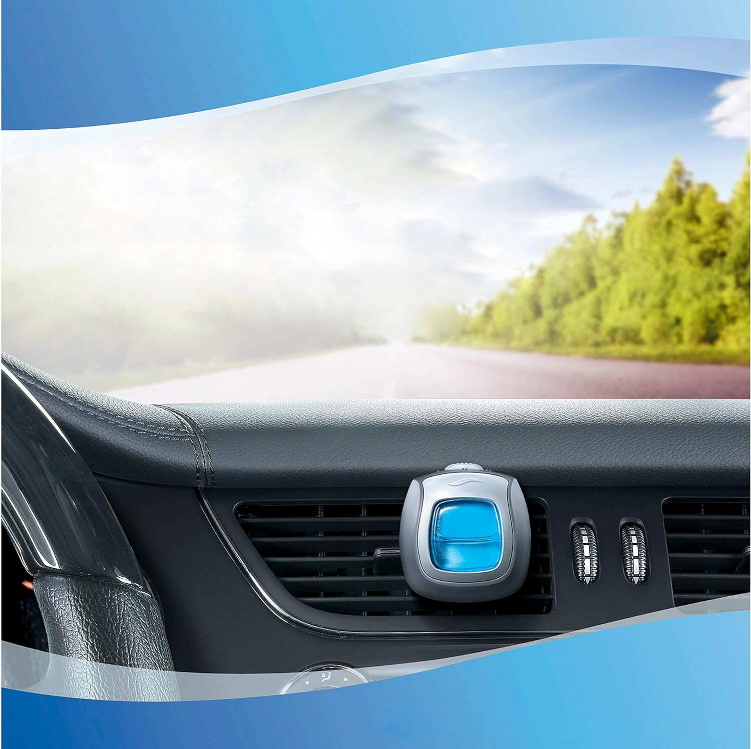 Febreze Car Air Fresheners, New Car Scent, Odor Eliminator for Strong Odors Car Vent Clips (2 Count)