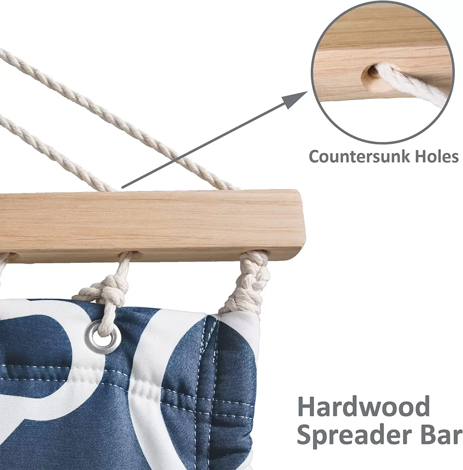 55 Inch Extra Large Double Hammock with Stand, 475lbs Capacity, Outdoor Portable Hammock with Hardwood Spreader Bar, Extra Large Pillow