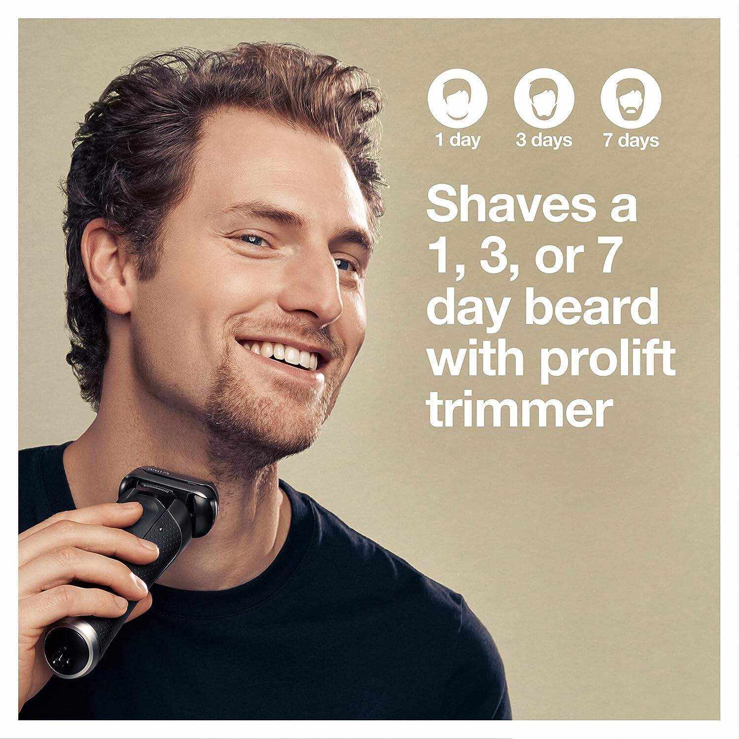 Braun Electric Razor,Waterproof Foil Shaver for Men,Series 9 Pro 9460cc,Wet & Dry Shave,With ProLift Beard Trimmer for Grooming,5-in-1 Cleaning & Charging SmartCare Center Included,Atelier Black