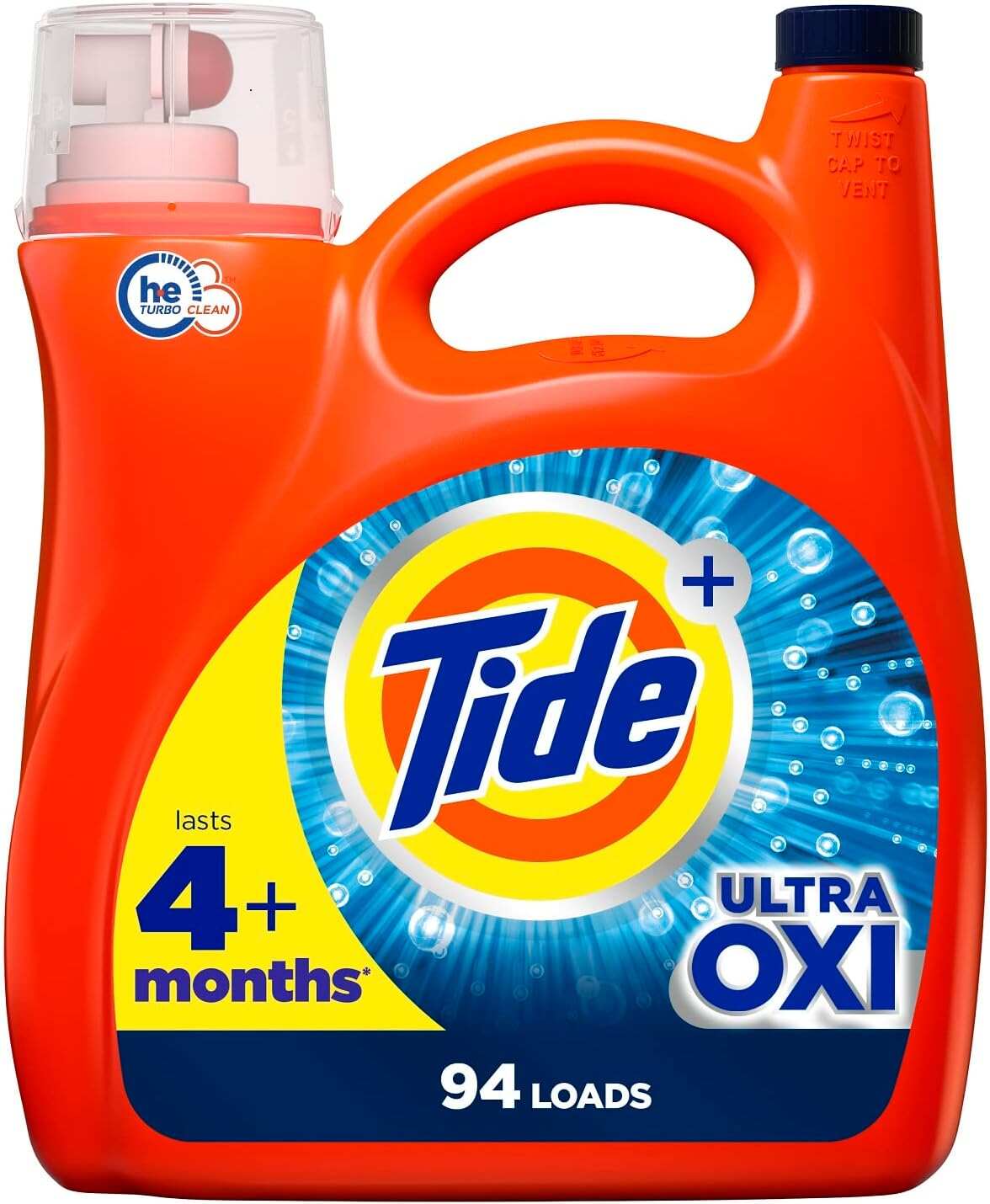 Tide Ultra Oxi Laundry Detergent Liquid Soap, High Efficiency (HE), 59 Loads, Blue, 84fl oz (Pack of 1)