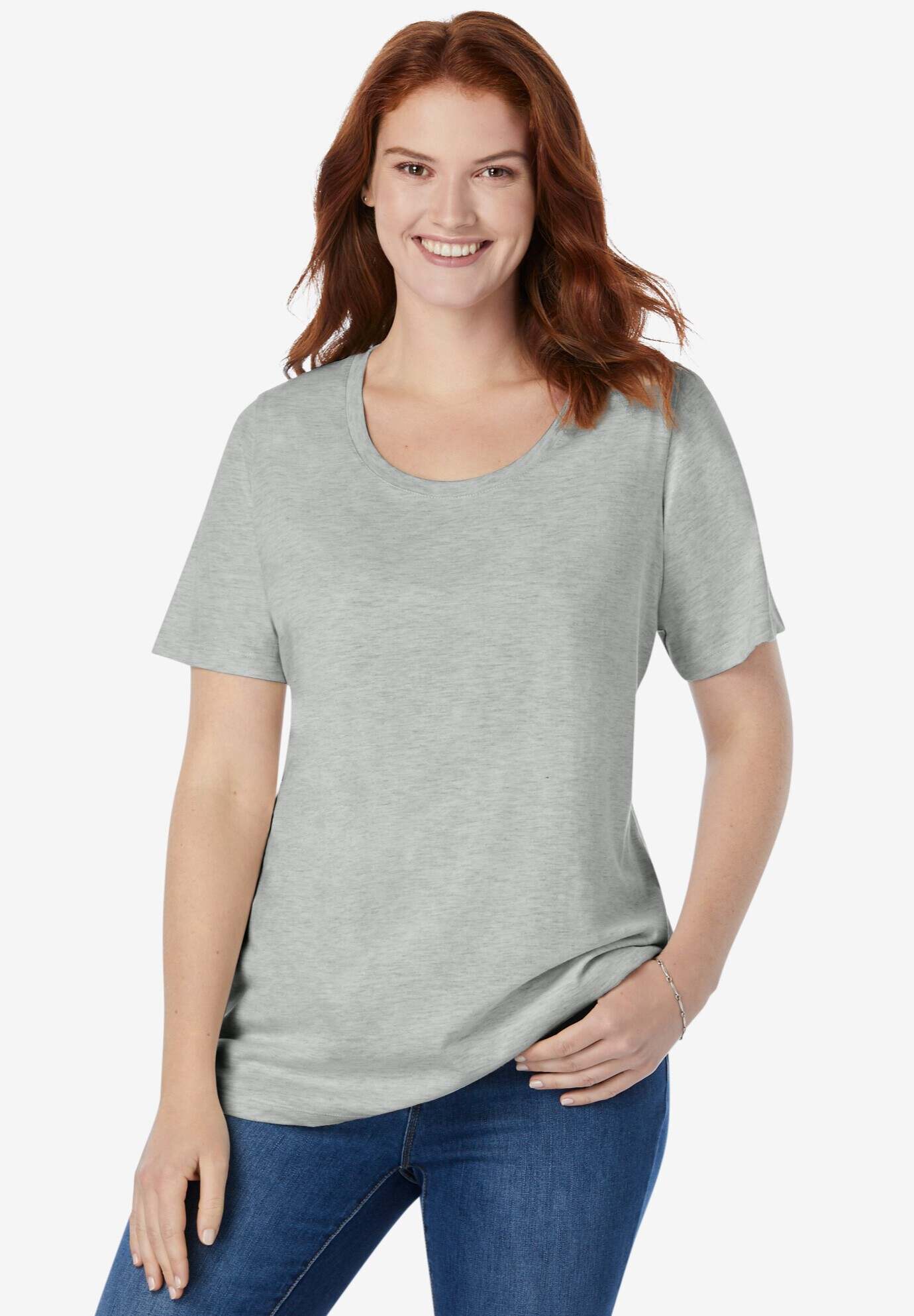 Perfect Short-Sleeve Scoopneck Tee
