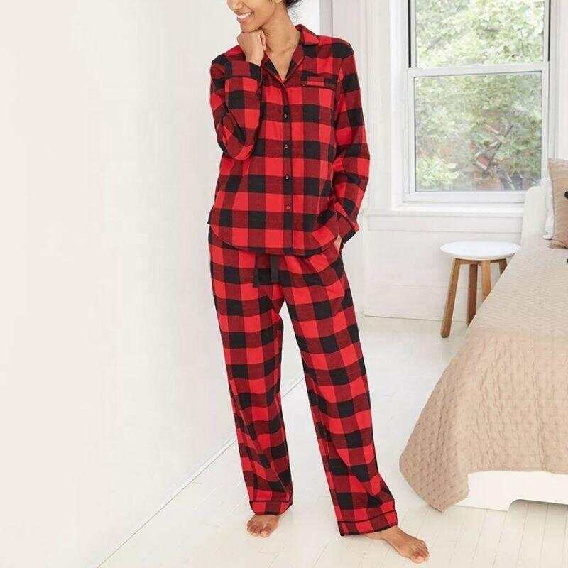 Check Pajama Set for Women