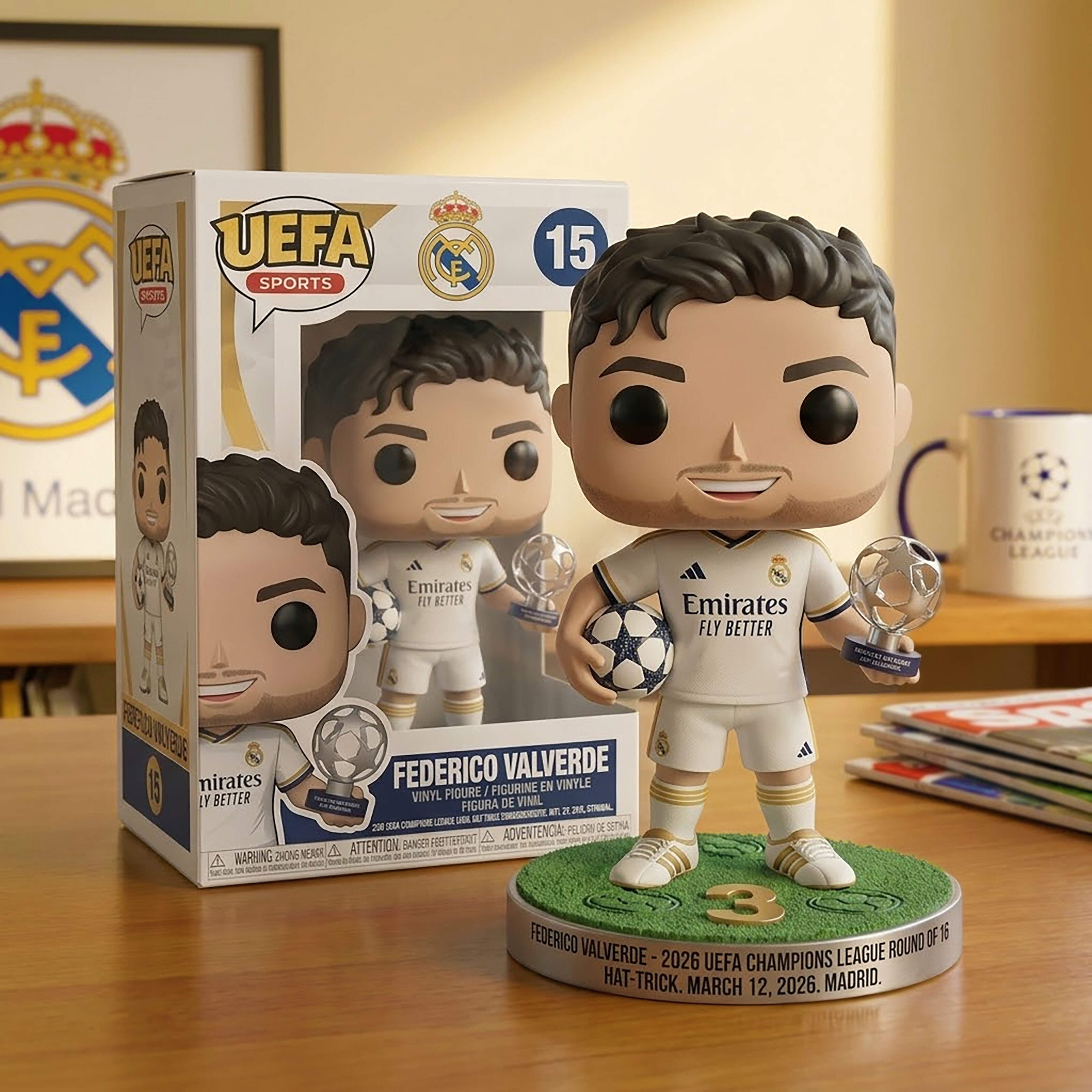 Federico Valverde – 2026 UEFA Champions League Hat-Trick Commemorative Pop! Figure