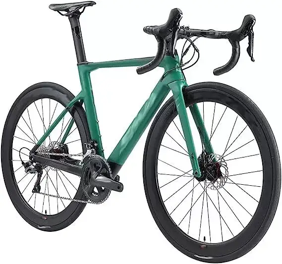 Carbon Fiber Racing Road Bike Hydraulic Disc Brake Road Bike with 22 Speeds