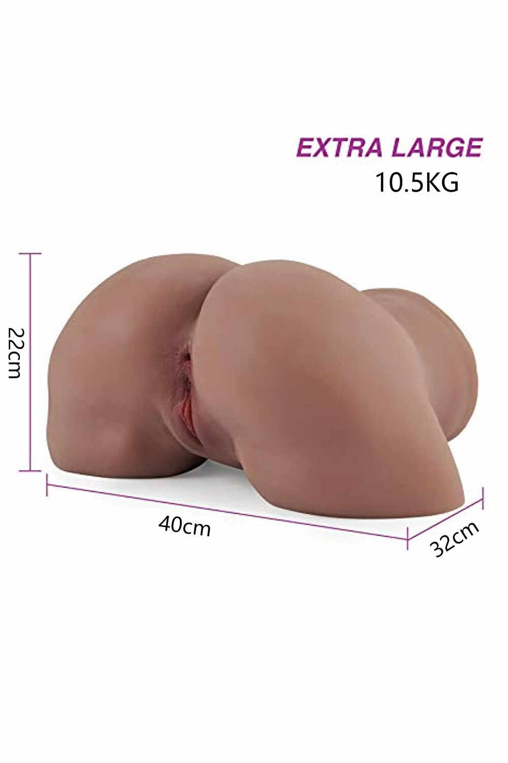 EU Stock - TPE 23.15 lbs/10.5kg Dark Tanned Big Butt Half Body Sex Doll Torso For Men
