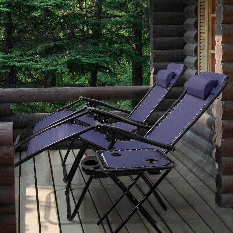 Gavyn Reclining/Folding Zero Gravity Chair with Cushion