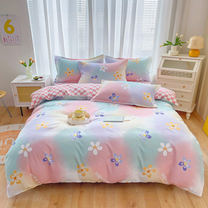 Printed Bed Sheet Set - Rainbow