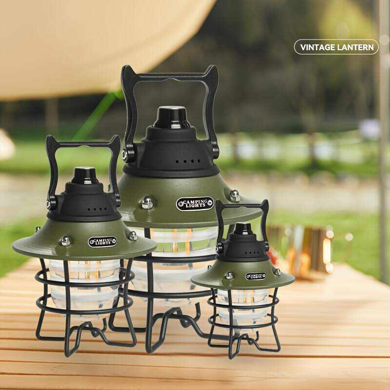 Camping Lantern, 5000mAh Dimmable LED Retro Lantern