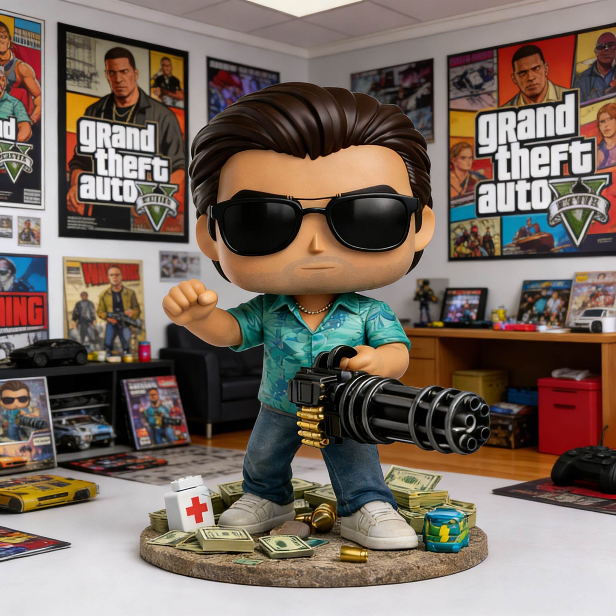 🕶️🔥 Vice City Heavy Firepower Pop Figure