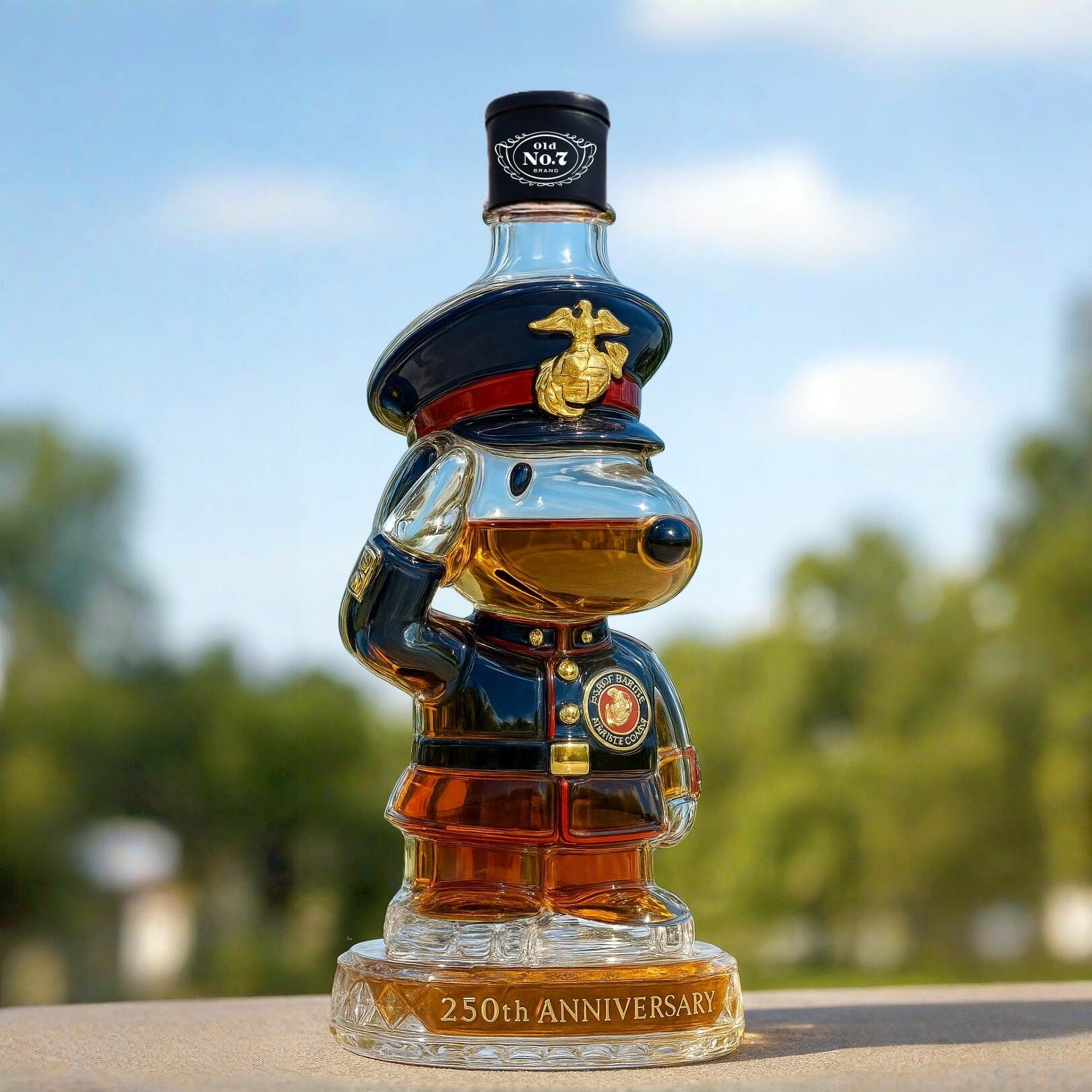 SNP USMC 250th Anniversary Whiskey Bottle
