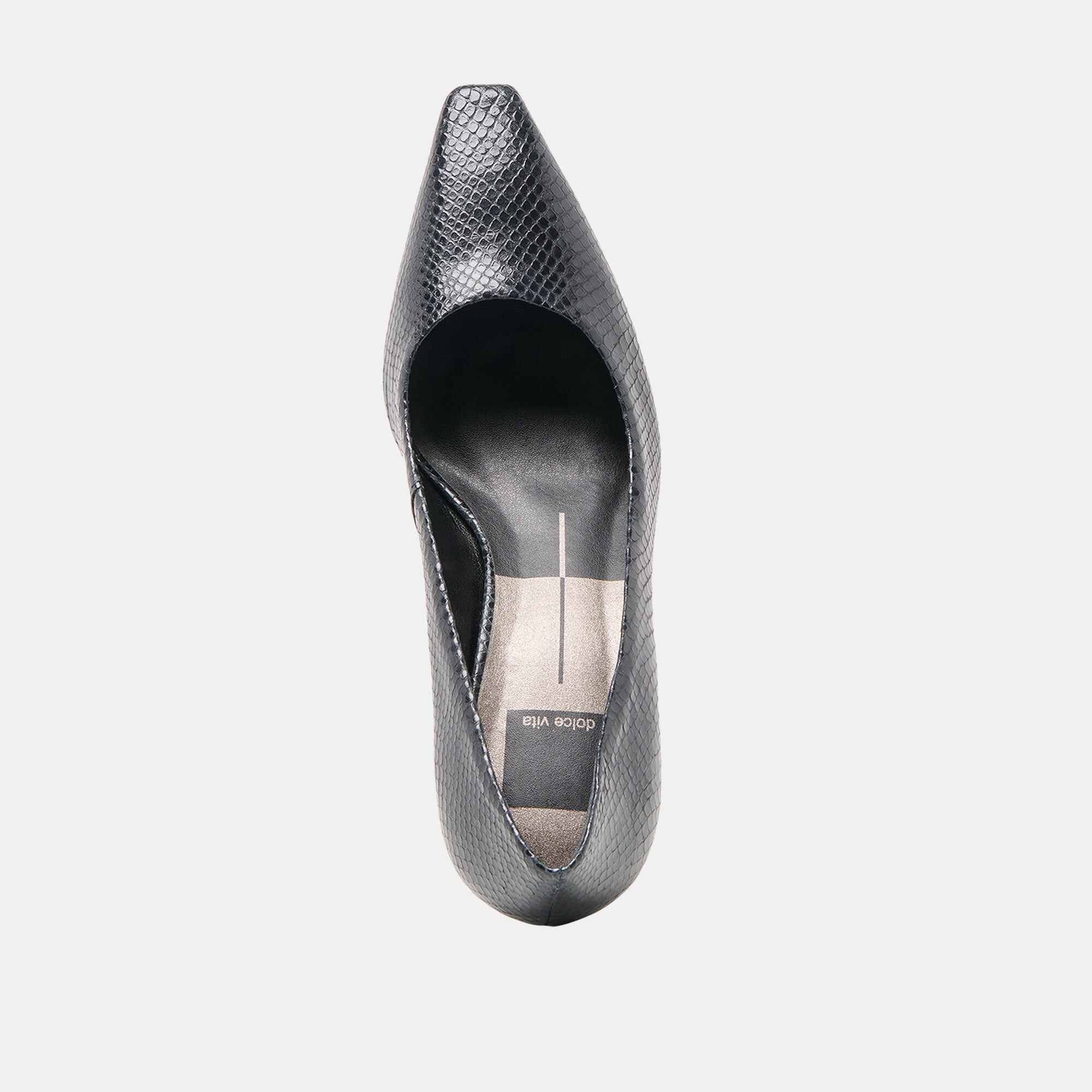 BRIONA HEELS ONYX EMBOSSED LEATHER