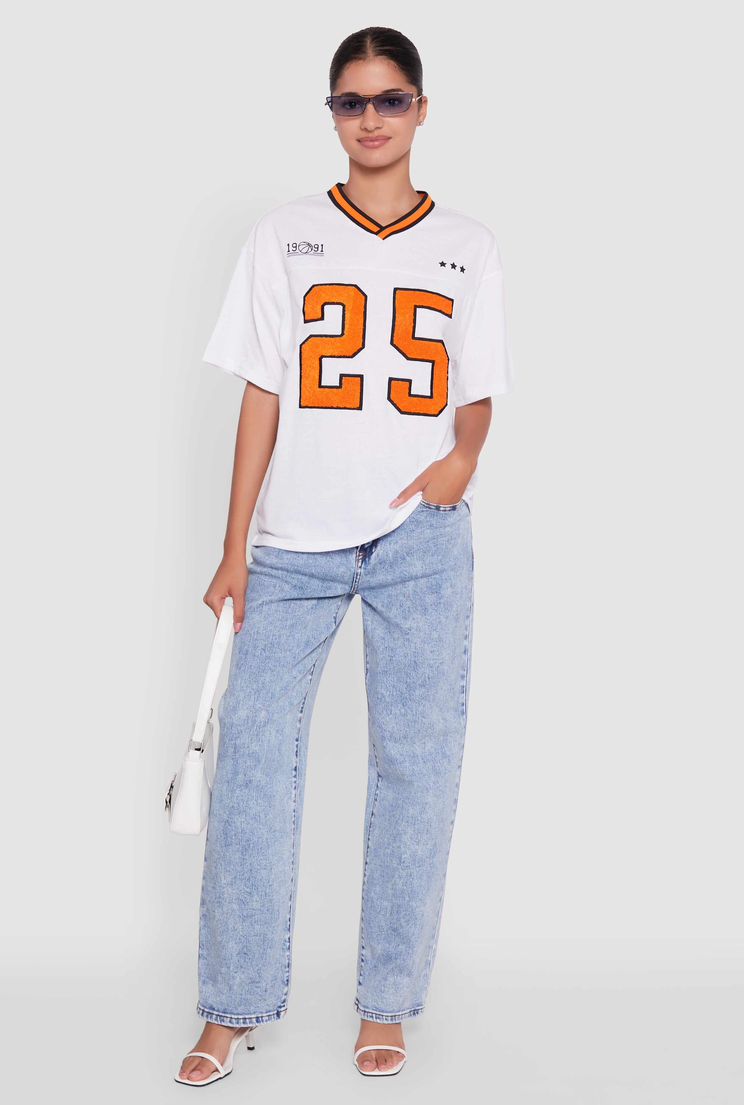 Chenille Graphic Football T-Shirt