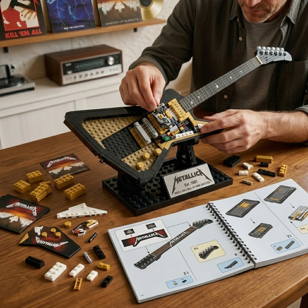 Metallica Guitar Building Block Collectible