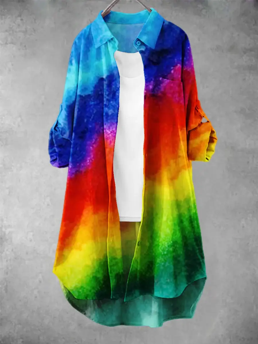 Women's Rainbow Gradient Lgbt Art Print Dress