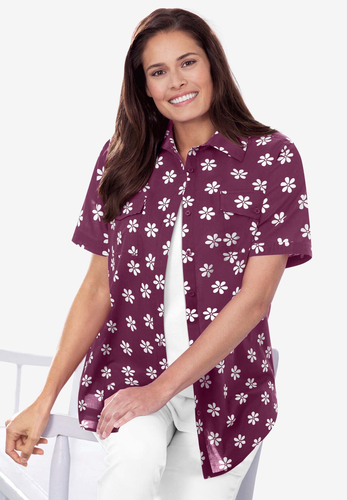 Short-Sleeve Cotton Campshirt