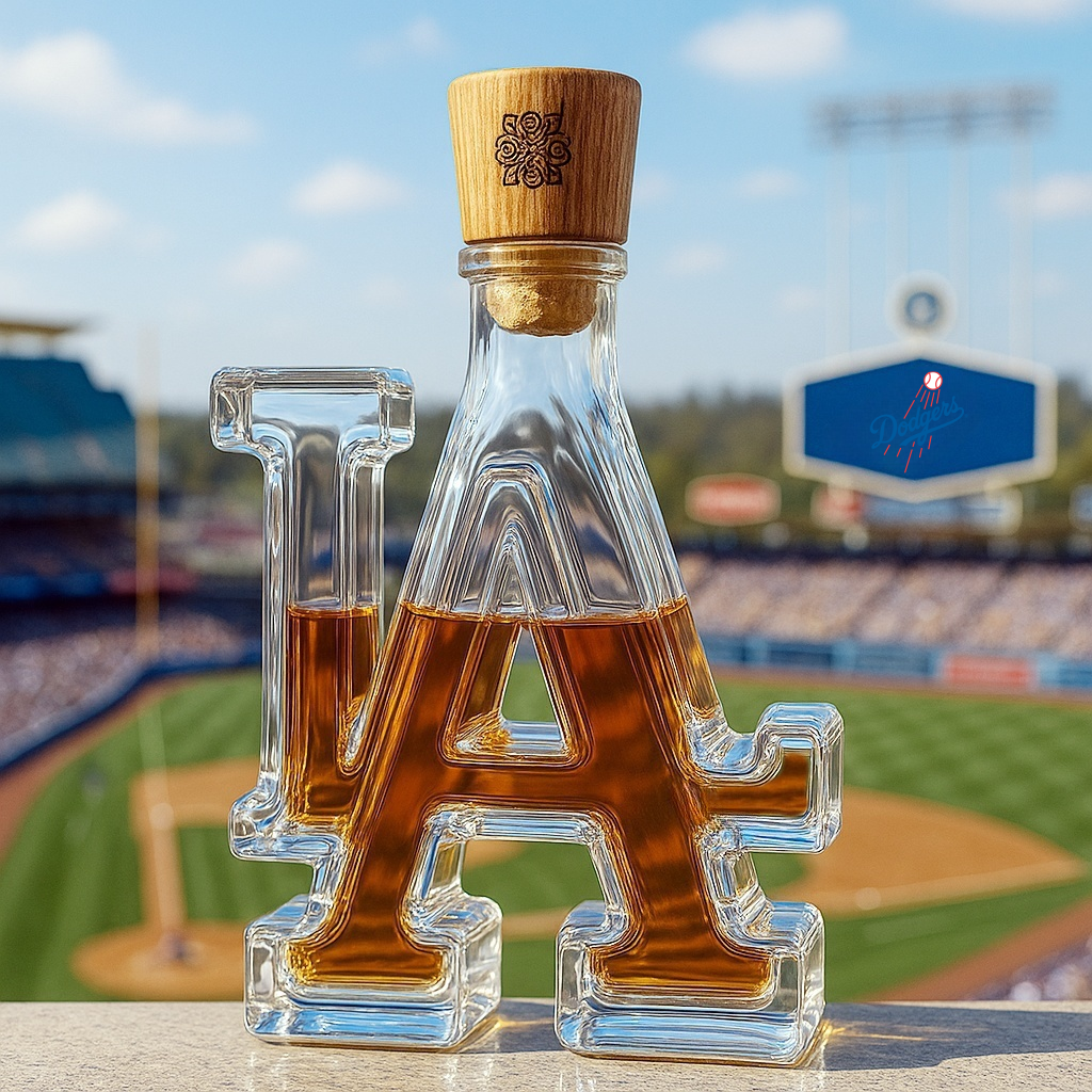 Los Angeles Dodgers Whiskey Bottle