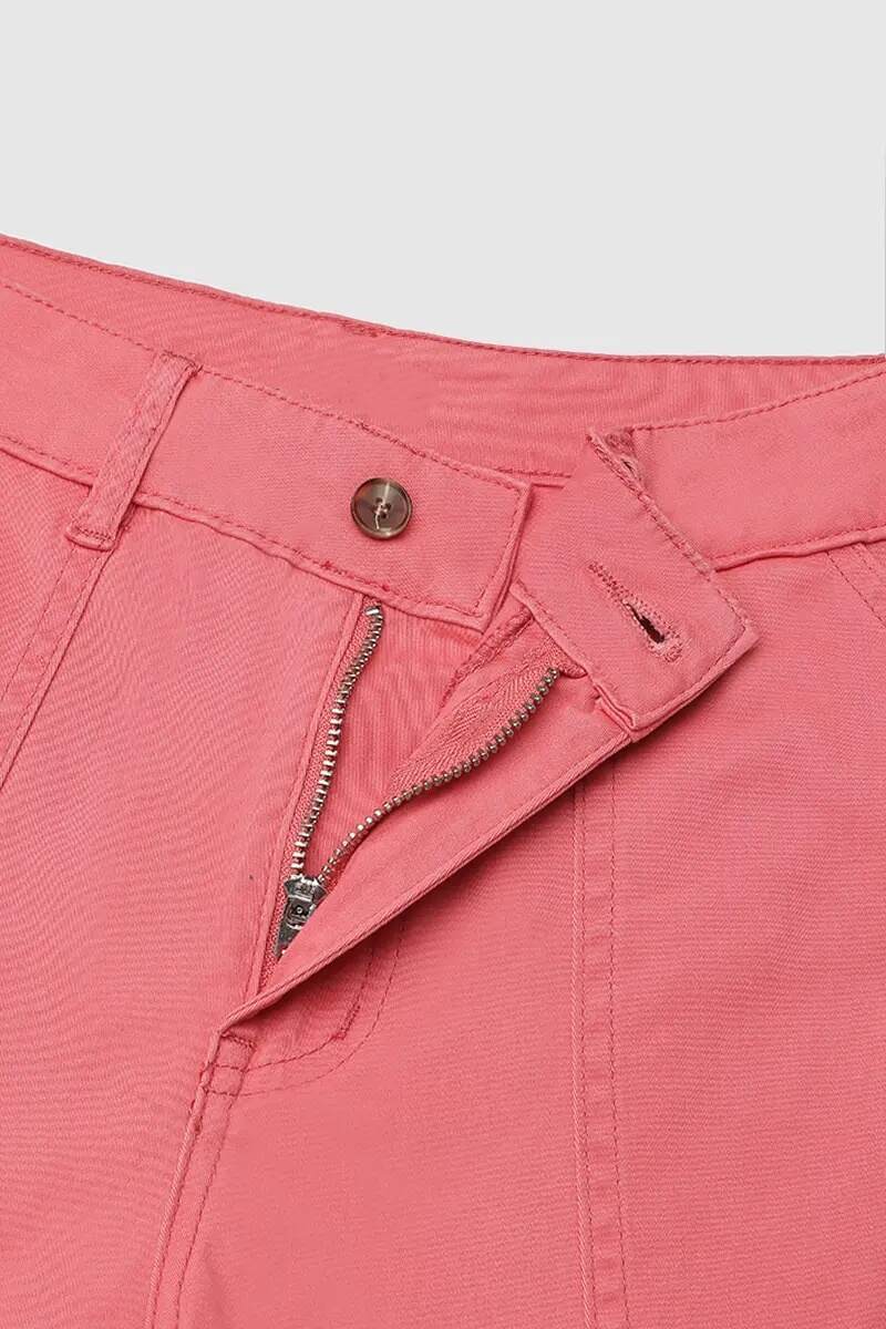 🔥Roll Tab Hem Multi Pocket Capri Mid Waist Cargo Pants